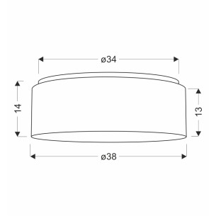 Lampa sufitowa z abażurem frappe SFONDO 2