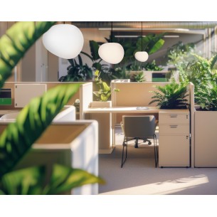 Lampa wisząca czarna STONES 30cm 1x40W E27 klosz biały