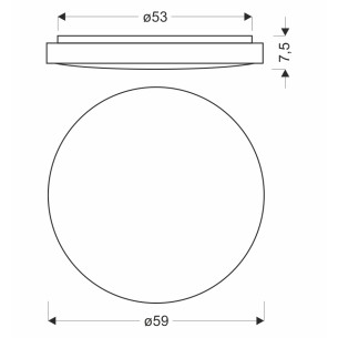 Lampa sufitowa plafon led do korytarza z podanymi wymiarami
