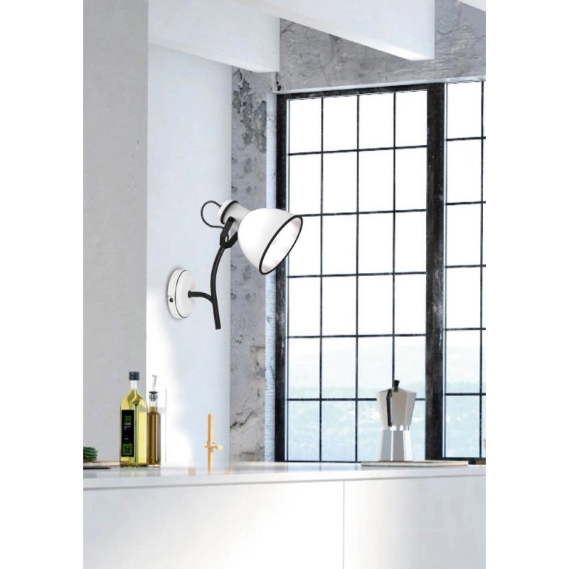 Kinkiet czarno-biały regulowany drążek ścienny Zumba Kinkiet czarno-biały regulowany drążek ścienny Zumba