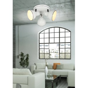 Lampa sufitowa biało-czarna regulowana plafon 3x40W Zumba Candellux 98-72160 świecąca do jadalni