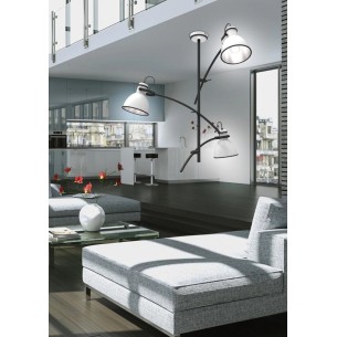 Lampa sufitowa biało-czarna do salonu regulowana 3x60W Zumba 33-72061