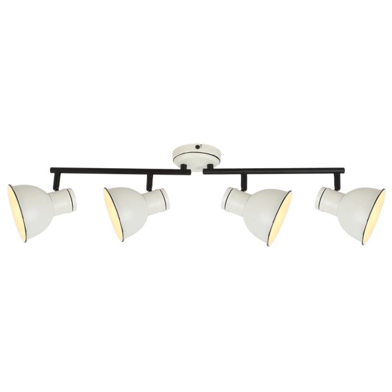 Lampa sufitowa ścienna biało-czarna 4x40W regulowana Zumba %shop-name%