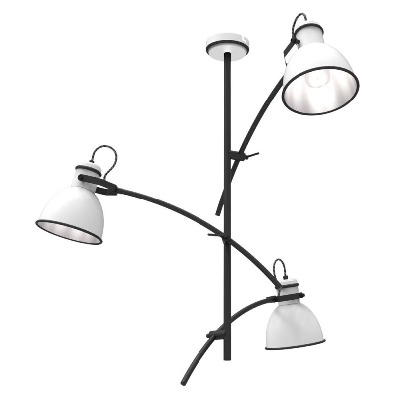 Lampa sufitowa biało-czarna regulowana 3x60W Zumba 33-72061 %separator% %shop-name%