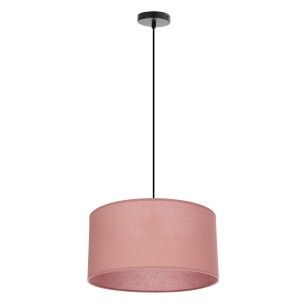 SHANTI lampa wisząca czarny 1x40 E27 abażur jasny wrzosowy 31-38647