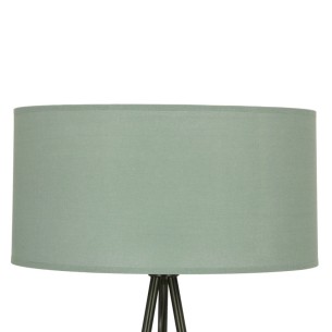 Lampa podłogowa z abażurem kolor miętowy SHANTI czarny trójnóg