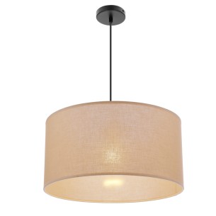 Lampa wisząca abażur beżowy SHANTI czarny 1x40W E27 31-38685