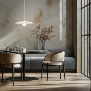 Lampa wisząca biała do jadalni zamontowana nad stołem LED 34cm Lund Ledea 50133054