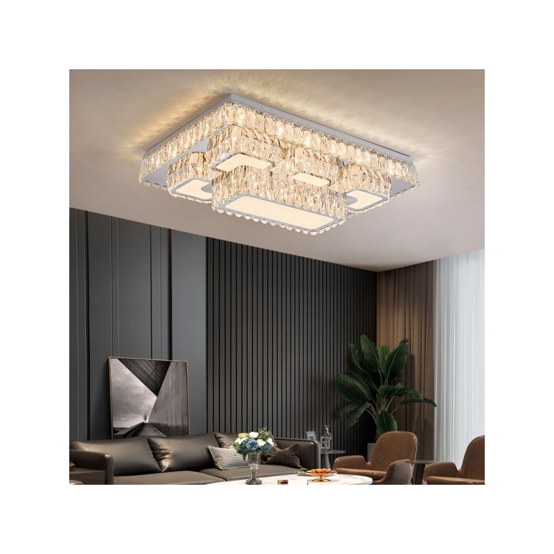 lampa sufitowa led sterowana pilotem ze zmiennym światłem kryształowa lampa sufitowa led sterowana pilotem ze zmiennym światłem kryształowa