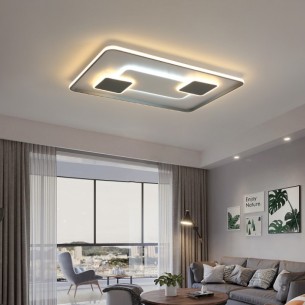 duży plafon led sterowany pilotem do salonu