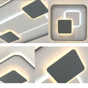 Nowoczesna lampa sufitowa LED z pilotem 46×46 cm 122W Nowoczesna lampa sufitowa LED z pilotem 46×46 cm 122W