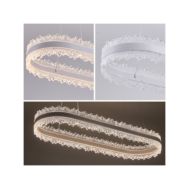 Lampa długa wisząca ze zmienną barwą światła