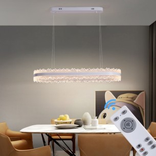 Lampa wisząca z pilotem sterowana nad stół nowoczesna