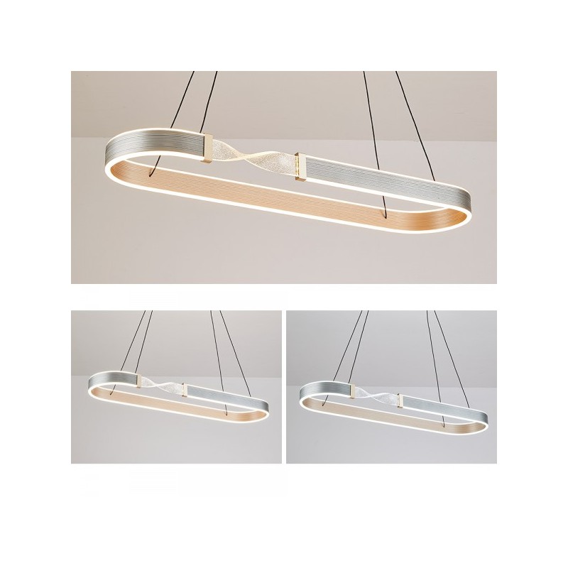 Lampa LED długa wisząca sterowana pilotem zmiana barwy światła