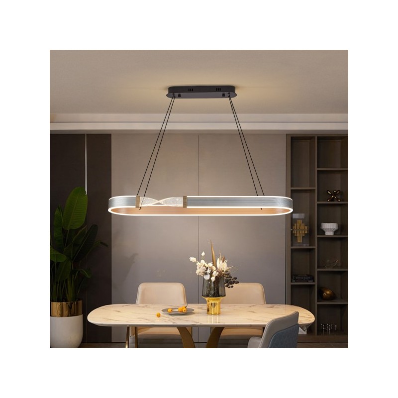 Lampa led do jadalni nad stół długa wisząca