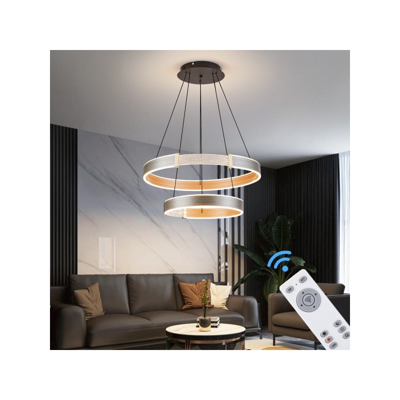 lampa wisząca długa led sterowana pilotem do salonu nad stół