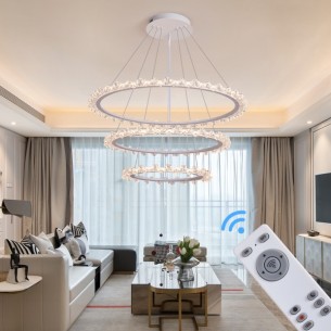 Lampa wisząca led sterowana pilotem do salonu