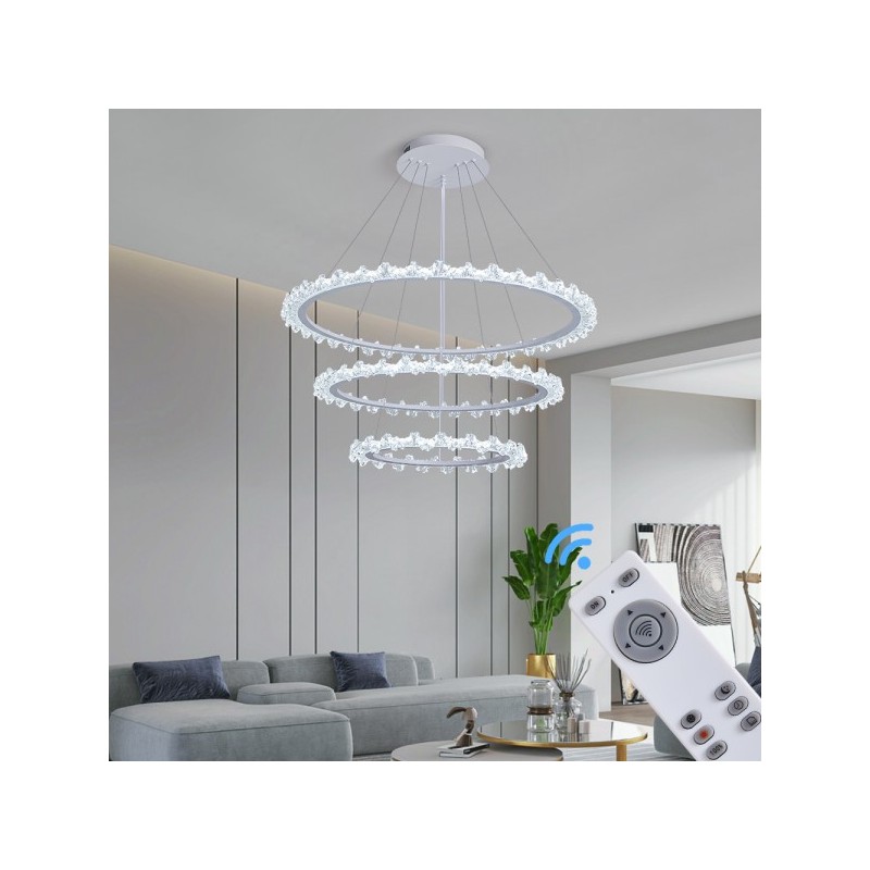 Nowoczesna lampa wisząca z funkcją sterowania pilotem