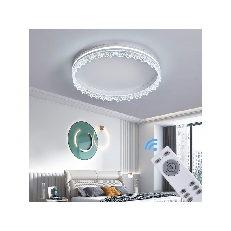 Nowoczesny plafon led na pilota do salonu