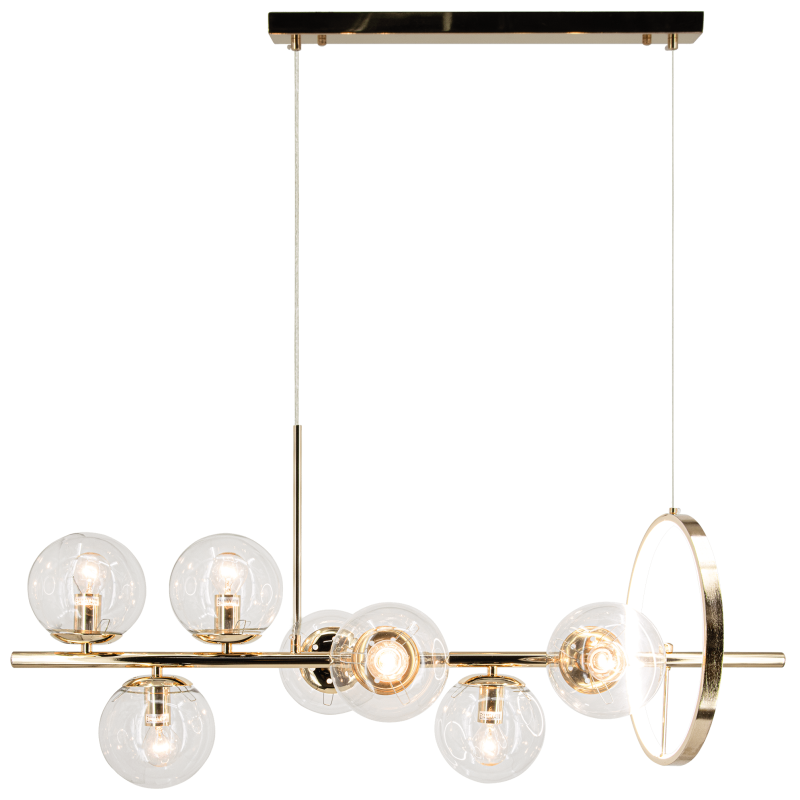 Lampa wisząca złota ze szklanymi kulami