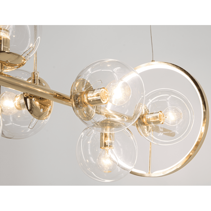 lampa wisząca do salonu ze szklanymi kulami