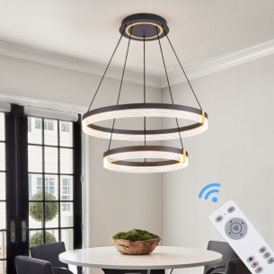 Nowoczesna lampa led wisząca z okręgami do jadalni oraz salonu Nowoczesna lampa led wisząca z okręgami do jadalni oraz salonu