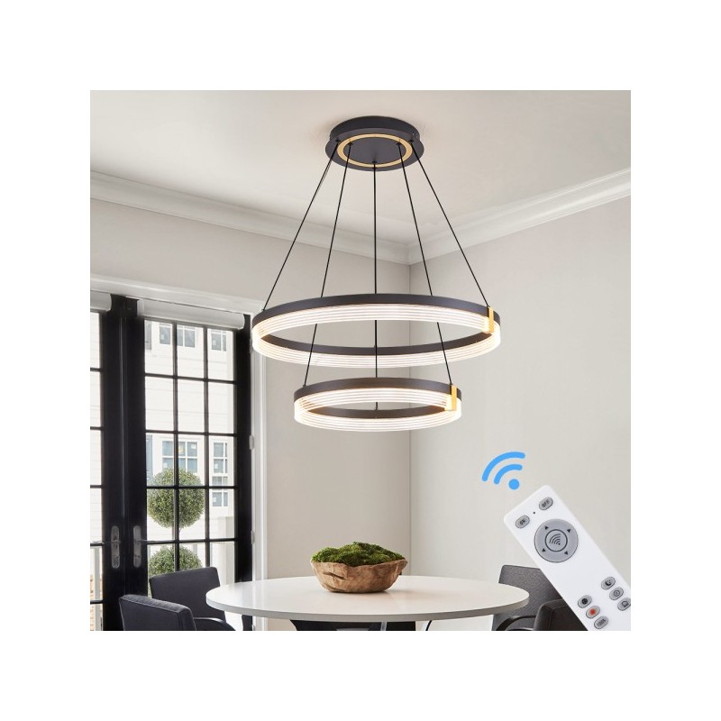 Nowoczesna lampa led wisząca z okręgami do jadalni oraz salonu Nowoczesna lampa led wisząca z okręgami do jadalni oraz salonu