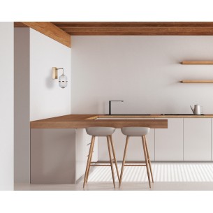 Nowoczesny kinkiet w stylu glamour złoty do salonu na  ścianę