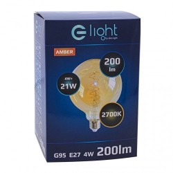 Żarówka filamentowa 4W G125 E27