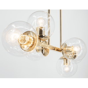 lampa wisząca z kloszami złota czarna lampa wisząca z kloszami złota czarna