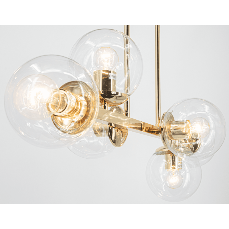 lampa wisząca z kloszami złota czarna lampa wisząca z kloszami złota czarna