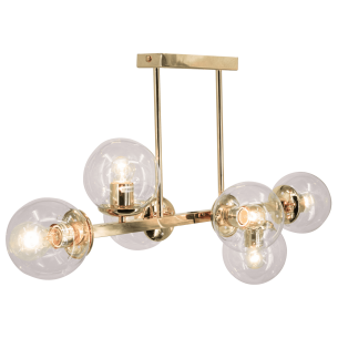 nowoczesna lampa ze szklanymi kloszami złote okucie nowoczesna lampa ze szklanymi kloszami złote okucie