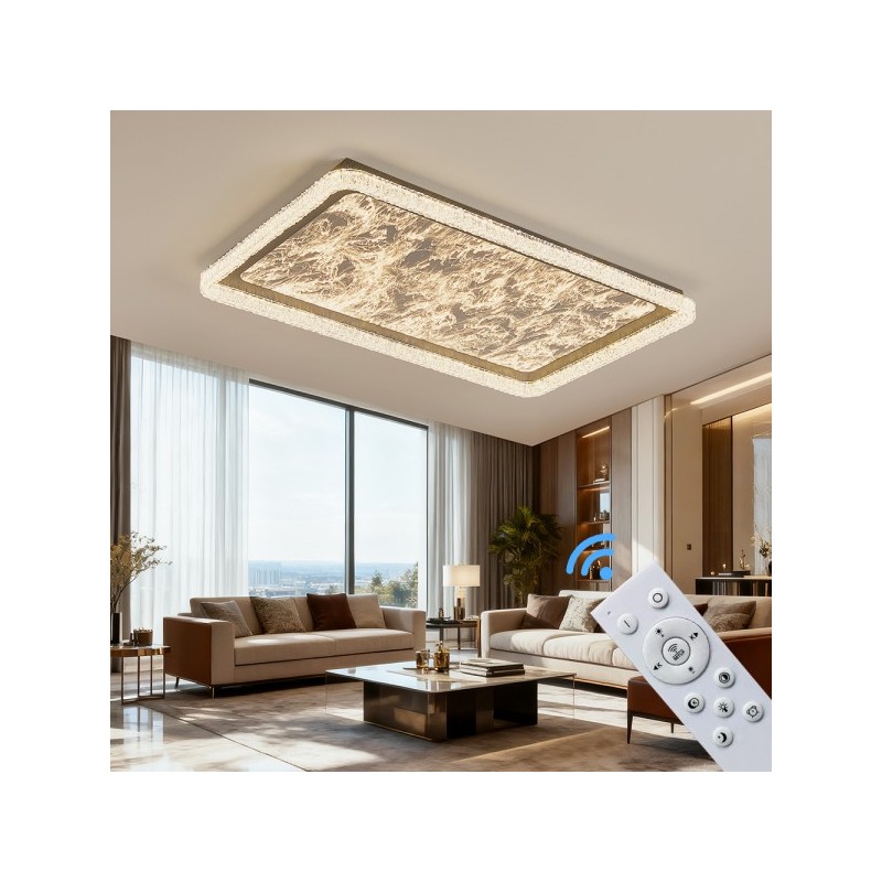 Plafon led sterowany pilotem do salonu