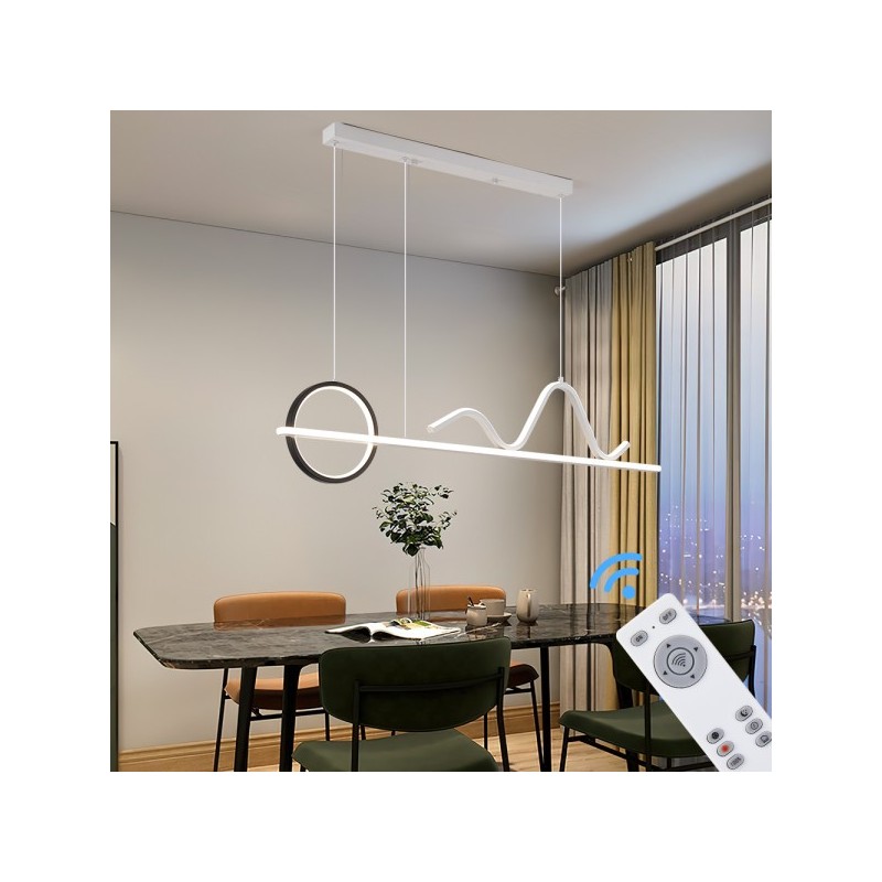 Lampa wisząca długa LED nad stół do jadalni