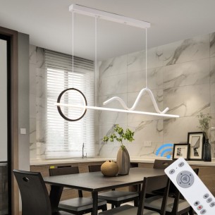 Nowoczesna lampa wisząca sterowana pilotem i aplikacją