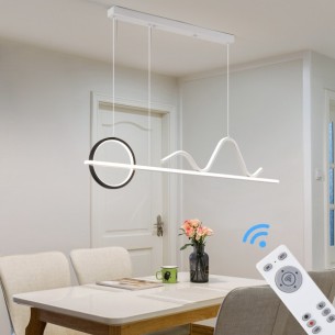 Lampa wisząca led do salonu na pilota