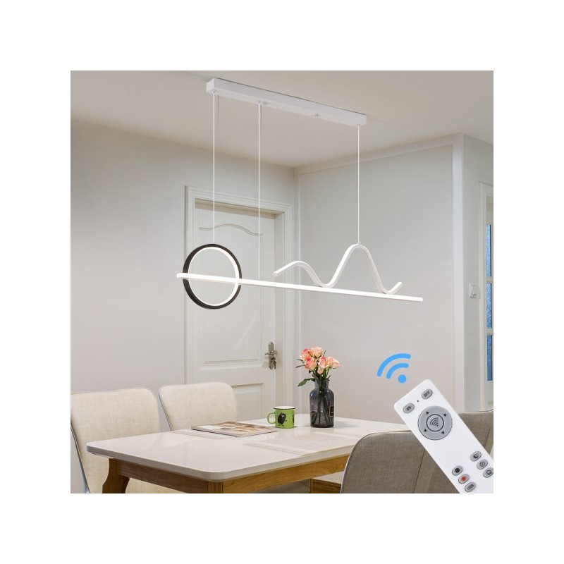 Lampa wisząca led do salonu na pilota