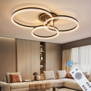 Lampa sufitowa led złota czarna inteligentna