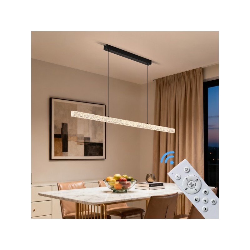 lampa wisząca na pilota led sterowana -nowoczesna