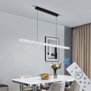 wisząca długa lampa led sterowana pilotem