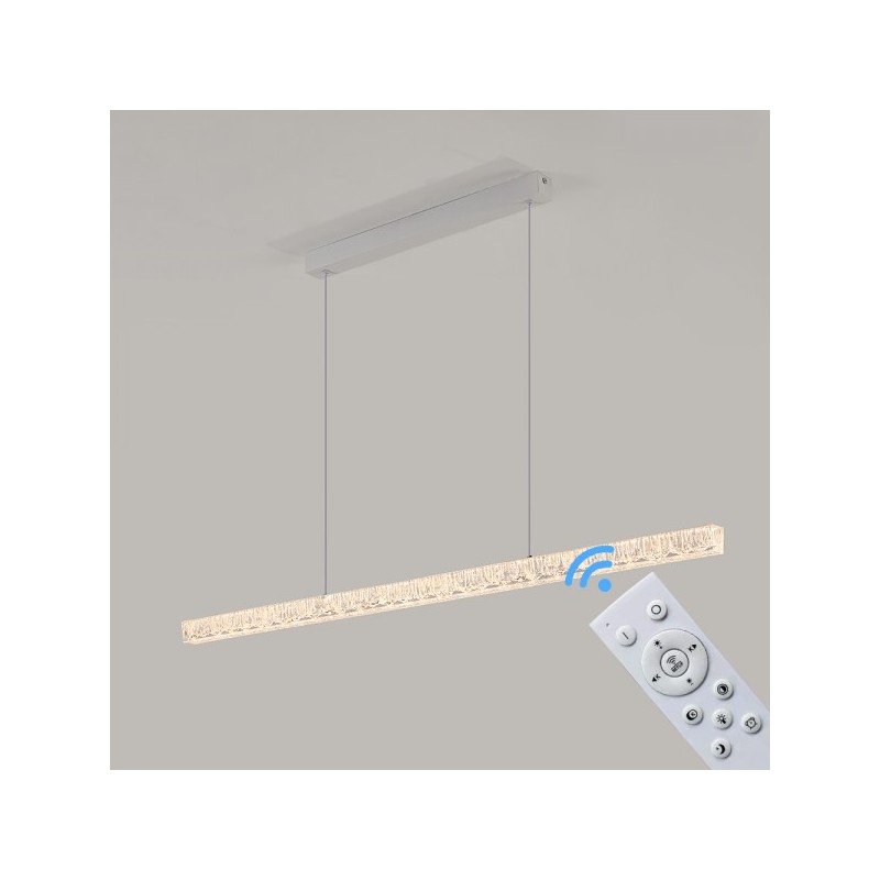 Nowoczesna lampa wisząca led sterowana pilotem