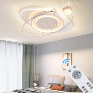 lampa sufitowa led z projektorem i pilotem