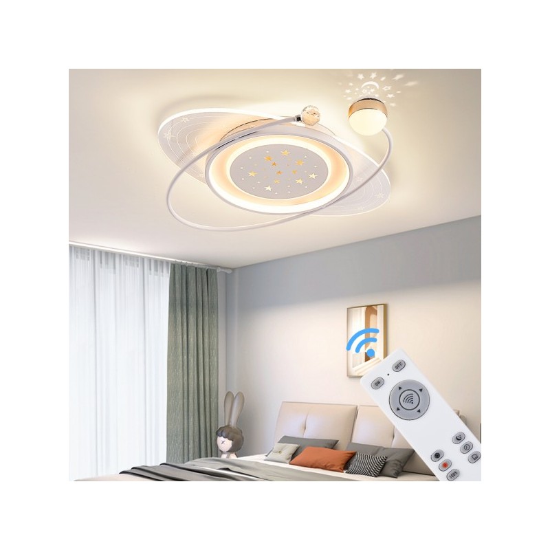 lampa sufitowa led z projektorem i pilotem