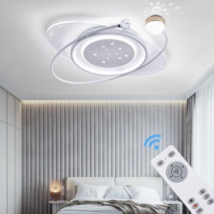 Lampa sufitowa led plafon nowoczesny z projektorem na pilota i z aplikacją