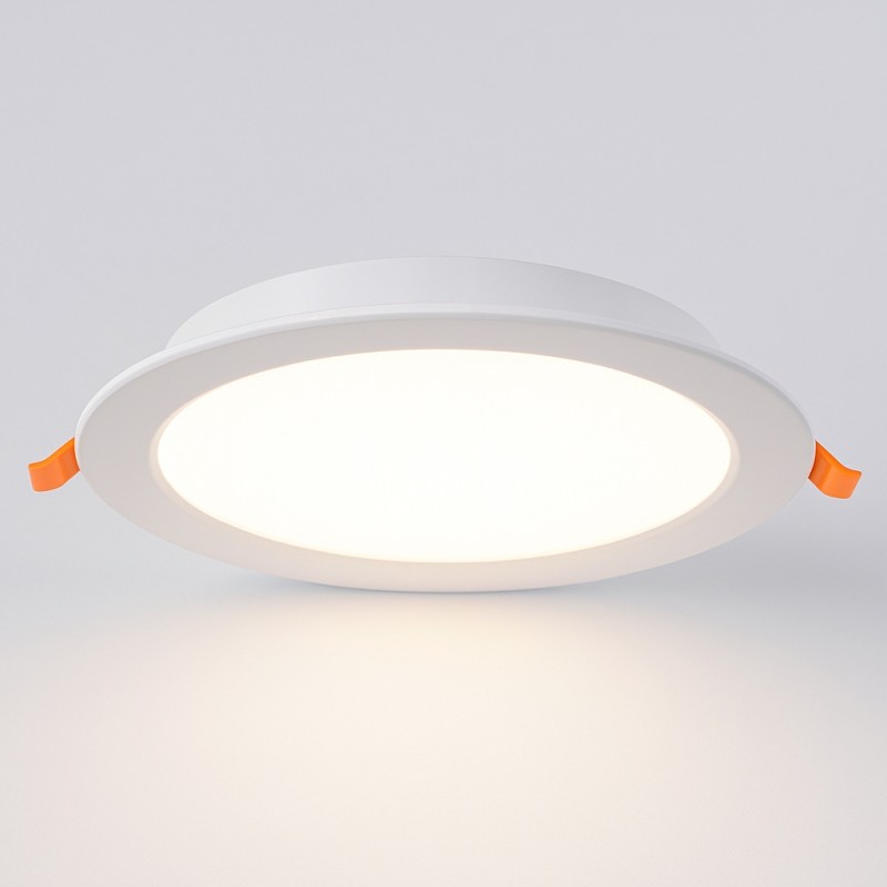 Panel LED podtynkowy 18W – mechanizm sprężynowy i otwór montażowy 180–200 mm