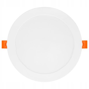 Lampa sufitowa LED 18W 4000K okrągła – mleczny klosz, biały panel podtynkowy