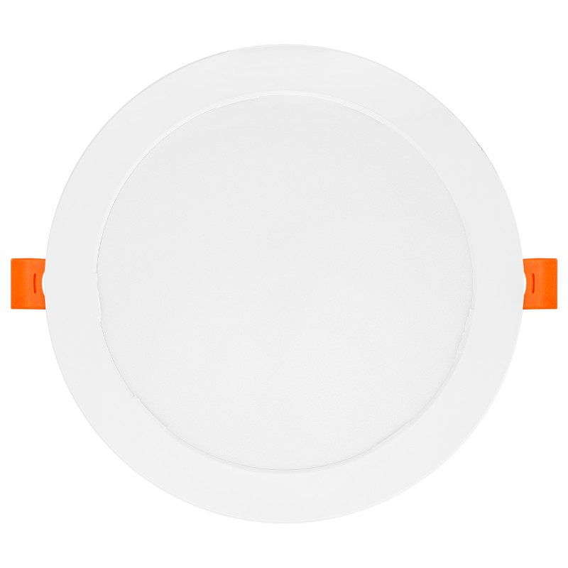 Lampa sufitowa LED 18W 4000K okrągła – mleczny klosz, biały panel podtynkowy