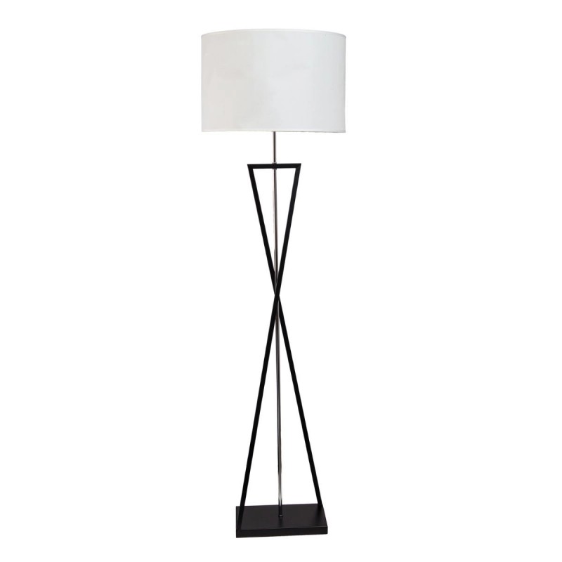 wysoka lampa stojąca podłogowa z abażurem