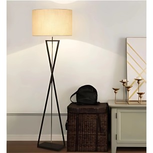 lampa podłogowa stojąca z abażurem do sypialni