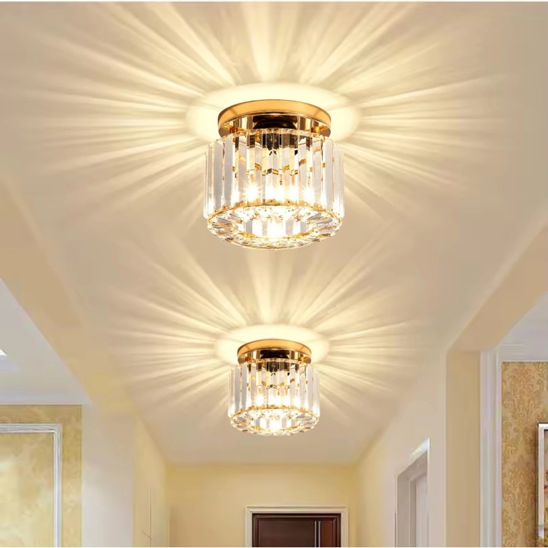 plafon złoty z kryształami glamour plafon złoty z kryształami glamour